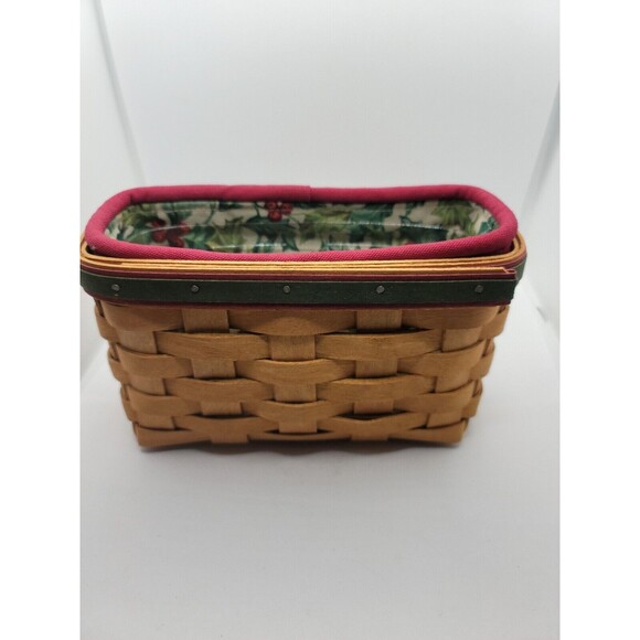 Longaberger Other - Longaberger 2004 Holiday Helper Basket and Holly Liner And Protector